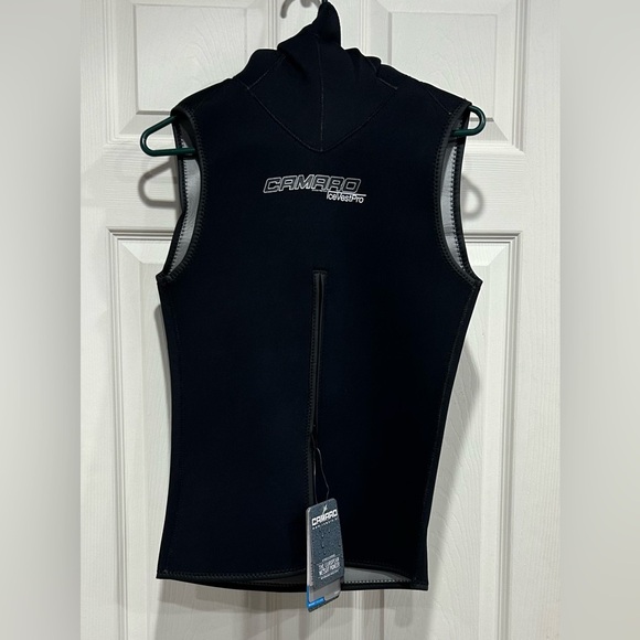 Camaro Unisex L Large Titanium Icevest Pro Wetsuit Top Black NWT Attached Hood - Picture 1 of 6